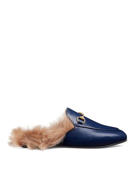 gucci blue oxidized loafers|Gucci fur loafers women's.